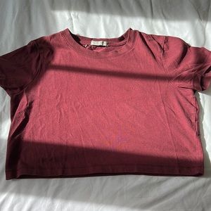 Maroon Cropped Tee